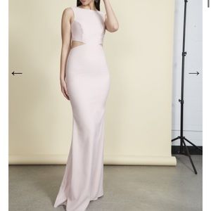 Arti Gogna blush bridesmaid dress